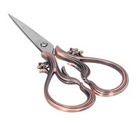 Pssopp Forbici Retro per Ricamo, Ergonomiche in Acciaio Inox 10,4 Cm (Oro | Vintage Strumento per Cucito e Rifinitura di Bellezza, Lama Affilata Resistente Alla Ruggine, Design Leggero per Ridurre