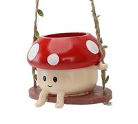 Pssopp Forniture da Giardinaggio Sospese, Vaso in Ceramica per Piante da Interno Ed Esterno con Drenaggio Adatto per Piante Grasse Filo di Perle Piccole da Fiore Altalena per Funghi Fioriera Altalena