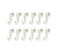 Pssopp Ganci per Asciugamani da Porta, 12 Pezzi, Utilizzo Multi-scena, Efficace per Risparmiare Spazio Domestico, Ganci in Acciaio Al Carbonio per Carichi Pesanti Sopra la Porta, per (WHITE)