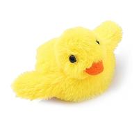Pssopp Giocattolo per Gatti Ducky Giallo, Giocattolo per Esercizi in Peluche di Anatra Ricaricabile con Suoni Realistici per Giochi Interattivi Ed Esercizi per Gatti e Gattini