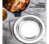 Pssopp Griglia per Pollo in Acciaio Inossidabile, Facile da Pulire e Montare, Ideale per Barbecue e Campeggio all'aperto