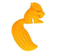 Pssopp Infusore per tè Scoiattolo Colino da tè Scoiattolo Filtro per Silicone Alimentare Resistente Al Calore Fino a 250 ℃ con Facile Pulizia Lavabile in Lavastoviglie per (ORANGE)