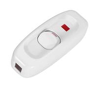 Pssopp Interruttore ON/OFF AC 250V 10A, Interruttore per Lampada da Tavolo in con Spia LED, per Lampada da Parete, da Specchio, Illuminazione per Camera da Letto (WHITE)