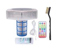 Pssopp Ionizzatore Solare per Piscina, Alternative Al Cloro Detergente per Piscina in Rame Purificatore Dispositivo di Pulizia per Piscine Termali con Acqua Salata Ionizzatore per Solare, Pompa