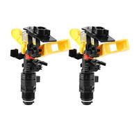 Pssopp Irrigatore a Impulso da Giardino 2 Pezzi, Testina Irrigatore a Impatto Regolabile, Strumento Spruzzatore Rotante per Prato, di Irrigazione per l'agricoltura con Distanza di Spruzzo 8-15 M