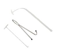 Pssopp Kit per Ostetricia Suina in Acciaio Inossidabile con Pinze per Corda con Gancio a U per Assistenza al Parto per Scrofe, Set di Strumenti per la Nascita del (Corda Parto + Gancio + Pinza