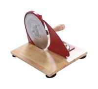 Pssopp Macchina per Taglio del Pane Manuale Portatile, Facile da Tagliare Al Design Multifunzionale a Manovella a Manovella con Base in Legno per cucinare