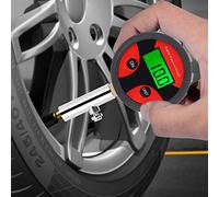 Pssopp Manometro Digitale per Pneumatici, Manometro per Pneumatici con Schermo LCD, da 0 a 200 PSI per Auto e Camion, Preciso con Mandrino Esteso per un Facile Utilizzo