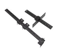 Pssopp Maschera per Hardware per Armadietti, Dima di Foratura in Lega di Alluminio con Localizzatore di Punzoni Regolabile per Installazioni Precise di Armadietti e Progetti di Lavorazione del Legno