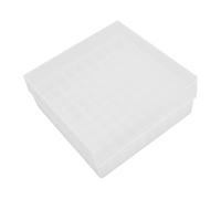 Pssopp Materiale Scolastico Rack di Stoccaggio per Congelatore per Provette da Centrifuga in Plastica Trasparente da 81 Pozzetti per Provette da 1,5 a 2,0 ML Scatola di Stoccaggio per Microprovette,