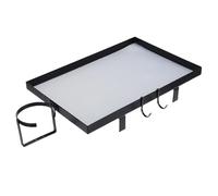 Pssopp Mensola Sul Comodino con Clip, Comodino con Clip con Portabicchieri e Ganci per Organizzare le Tazze del Laptop con gli Auricolari Sul (BLACK)