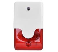 Pssopp Mini Sirena Stroboscopica, Materiale ABS, Allarme da 110 DB per la Sicurezza Domestica, Protezione del Negozio, Luce di Emergenza Cablata da 12 V