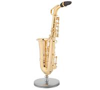 Pssopp Modello di Sassofono Alto in Miniatura di Alta qualità con un di Natale Ideale per Stand e per Bambini e Amici di Musicisti in Golden Finish