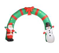 Pssopp Natalizio Gonfiabile Alto 8 Piedi con Babbo Natale e Pupazzo di con Luci a LED Integrate per la Decorazione del Cortile delle Vacanze All'aperto per Interni (Spina UE 220-240 V)
