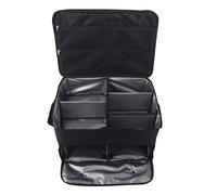 Pssopp Organizer per Baule da Golf, Organizer per Auto da Golf a Doppio Strato in PVC 45x34x26 Cm con 4 Scomparti 2 Alloggiamenti per Scarpe Deposito da Viaggio Pieghevole per Golfisti SUV Viaggi di