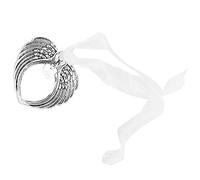 Pssopp Ornamento con Ala d'angelo su Entrambi i Lati, Pezzo di Memoria in Poliresina, Sincero per la Decorazione dell'albero di Natale o per Ricordare i Propri Cari