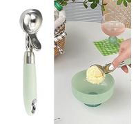 Pssopp Paletta per Gelato in Acciaio Inox, Design Monopezzo, con Comoda Maniglia, per, Caffetteria, Bar, Porzionatura Dell'impasto, Modellatura Dell'anguria (Mischia di rilascio del grilletto)