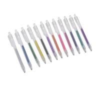 Pssopp Penne a Gel Glitter Retrattile a 12 Colori Set, Penne Gel di Punta Sottile per la Colorazione del Diario, Ideali per la Presa di Appunti, Materiali Scolastici, Pianificatori