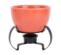 Pssopp Pentola Calda Al Cioccolato in Ceramica, Facile da Usare un Aspetto Elegante Design a Formaggio Multifunzionale Set di Pentole con Forchette in Metallo per lo Scioglimento del (rosso)