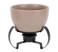 Pssopp Pentola Calda Al Cioccolato in Ceramica, Facile da Usare un Aspetto Elegante Design a Formaggio Multifunzionale Set di Pentole con Forchette in Metallo per lo Scioglimento del (BROWN)