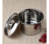 Pssopp Pentola in Acciaio Inossidabile con Coperchio in Vetro Temperato Pentola Multiuso per Stufato 22 Cm Spessore 0,5 Cm Lavabile in Lavastoviglie per Domestica Ristorante Zuppa Pasta Bollente (20
