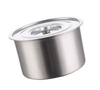 Pssopp Pentola in Acciaio Inossidabile con Coperchio in Vetro Temperato Pentola Multiuso per Stufato 22 Cm Spessore 0,5 Cm Lavabile in Lavastoviglie per Domestica Ristorante Zuppa Pasta Bollente (16