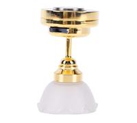 Pssopp Plafoniera per Casa delle Bambole, Lampadario a LED a Forma di | Bagliore Diffuso a Petalo, Interruttore Laterale, Senza Telecomando o Cablaggio, Batteria CR1632, Adatto per Case Modello,