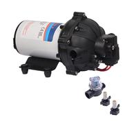 Pssopp Pompa a Membrana a Pressione dell'Acqua 12V, Pompa Acqua Autoadescante da 5,5 GPM, 70PSI Camere, Sollevamento 48M, 1/2 Filettatura con Raccordi per Filtro per Irrigazione da Giardino per (12V)