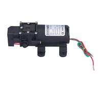 Pssopp Pompa a Membrana Autoadescante 12 V 70 W 6 L/min 0,9 MPa con Poggiapiedi in Gomma Morbida Cuscino Vibrante Riduzione del Rumore per Irrigazione da Giardino Lavaggio Auto Barca