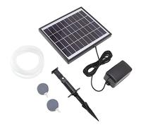 Pssopp Pompa Ad Ossigeno Solare, Pompa Ad Aria Energia Solare in Plastica ABS 10 V 6 W con Aria CC da 0,8 L Min, Piccola Leggera Impermeabile Antiurto per Acquario Stagno Piscina