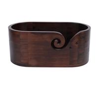 Pssopp Porta Filati in Legno, Ciotola per Maglieria di Forma Ovale, Porta Filati con Coperchio, Porta Lana per Organizer per Forniture da Cucito