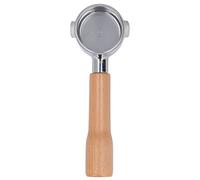 Pssopp Portafiltro, 51mm 2 Orecchie Portafiltro per caffè Senza Fondo con Manico Ciotola per Polvere di caffè Senza Fondo in Acciaio Inossidabile per Delonghi EC0310 e Caffettiere (C1 Faggio)