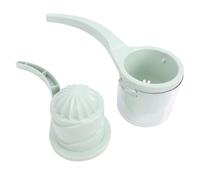 Pssopp Pressa per Frutta Portatile, Spremiagrumi Portatile per Risparmiare Manodopera con Base Stabile per L'uso nel Bar della Domestica, Limone e Arancia (GREEN)