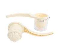 Pssopp Pressa per Frutta Portatile, Spremiagrumi Portatile per Risparmiare Manodopera con Base Stabile per L'uso nel Bar della Domestica, Limone e Arancia (Beige)