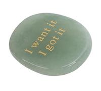 Pssopp Regalo Pietra Tascabile Verde Ispiratrice Apprezzamento Gratitudine Roccia con Parole Edificanti per Te Stesso Genitore Amico di Famiglia Pietra per Pollice Incisa, per Pollice Incisa