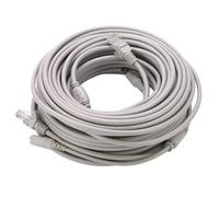 Pssopp RJ45+DC CAT 5 Ethernet CCTV Cavo, 20 M di Telecamere IP NVR Potenza del e Cavo CAT 5 per Sorveglianza Commerciale, Connessioni Maschili e Femminili, Leggero e Portatile, Conveniente (20m)