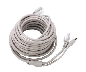 Pssopp RJ45+DC CAT 5 Ethernet CCTV Cavo, 20 M di Telecamere IP NVR Potenza del e Cavo CAT 5 per Sorveglianza Commerciale, Connessioni Maschili e Femminili, Leggero e Portatile, Conveniente (10m)