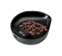 Pssopp Scala del caffè, Bocche di Pisello Rotondo Accurato Facile da Scaricare la Scala della Ciotola Elettronica con Display a LED per il caffè in Cucina Che Si Utilizza (BLACK)