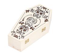 Pssopp Scatola per Bara Non Finita Fai da Te da 2 Pezzi, Bara Decorativa in Legno per Feste di Halloween, Adatta per Funerali di Piccoli Animali Domestici e Scatola per Fedi Nuziali, 7,0x3,7x1,9