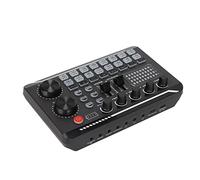Pssopp Scheda Live, Mixer USB a Doppio Canale a 16 Bit 44,1 KHz con Vocale Karaoke Accompagnamento Wireless BT, per Computer Telefoni Cellulari