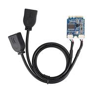 Pssopp Scheda Riser M.2 NGFF A USB KEY A E Adattatore USB 2.0 A Doppia Porta con Chipset GL850 Espansione A Basso Profilo per Scheda Madre Notebook Desktop Aggiornamento Interno