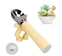 Pssopp Scoop del Gelato Riscaldato, Palco Riscaldante Elettrico a Prova di Acqua con Display a LED per Gelato e Dessert (YELLOW)