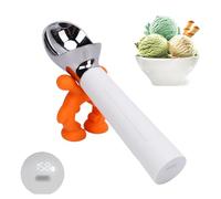 Pssopp Scoop del Gelato Riscaldato, Palco Riscaldante Elettrico a Prova di Acqua con Display a LED per Gelato e Dessert (WHITE)