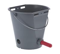 Pssopp Secchio per Mangiatoia in Plastica da 8 Litri, Materiale per Uso Alimentare, Include Valvola di Ritegno e Maniglia, Ideale per l'alimentazione dei Vitelli (per bovini)