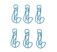 Pssopp Segnalibri di Pentole di Carta in Plastica Morsetto di Carta Colorata Liscia, Clip di Carta Simpatica Oro Clip in Acciaio Inossidabile a Forma di Goccia per le Foto di Documenti (BLUE)