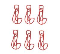 Pssopp Segnalibri di Pentole di Carta in Plastica Morsetto di Carta Colorata Liscia, Clip di Carta Simpatica Oro Clip in Acciaio Inossidabile a Forma di Goccia per le Foto di Documenti (rosso)