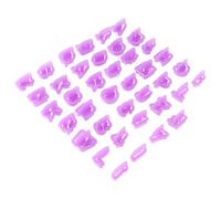 Pssopp Set di 40 Stampi per Torte con Lettere e Numeri, in Plastica per Uso Alimentare, per Cioccolato, Facile Rilascio, per Pasta Fondente, Formaggio e Frutta, da 40°F a 446°F, per Feste Al Forno per