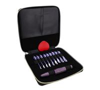 Pssopp Set di Uncini con Manico in Legno, 9 Teste in Alluminio | Impugnatura resistente all\'artrite, gamma completa da 3,5 mm a 8,0 mm, filato liscio scorrevole, per progetti in pizzo,