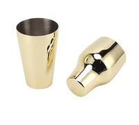 Pssopp Shaker da Cocktail in Acciaio Inossidabile Set Boston Shaker da 2 Pezzi 18oz 28oz con Filtro Incorporato per Barman e Bar Domestico (Colore oro di lusso)