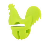 Pssopp Sollevatore per Coperchio Pentola, Divertente a Forma di Gallo Uso Versatile Clip Poggiamestolo in Silicone Sicuro a Prova di Calore e Fuoriuscite per Gadget da Cucina